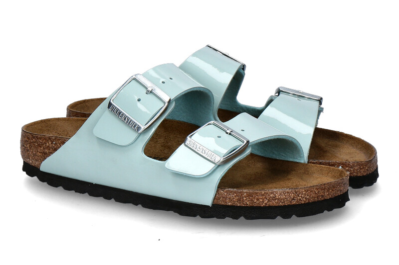 Birkenstock Pantolette ARIZONA SCHMAL PATENT- surf green