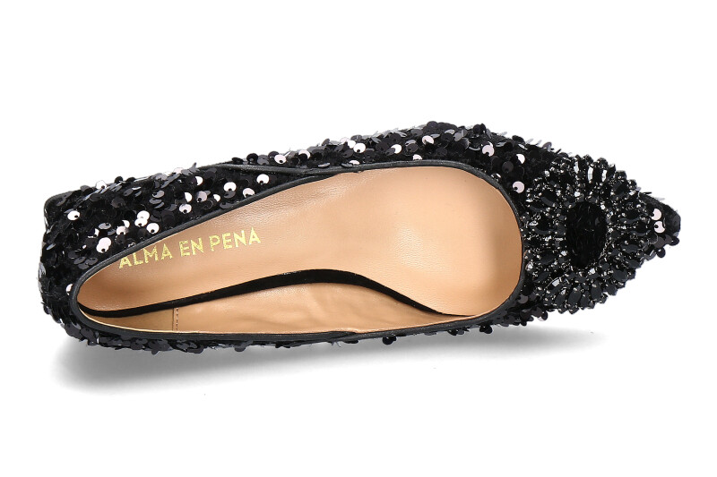 Alma en Pena ballerina LENTEJUELAS BLACK- schwarz