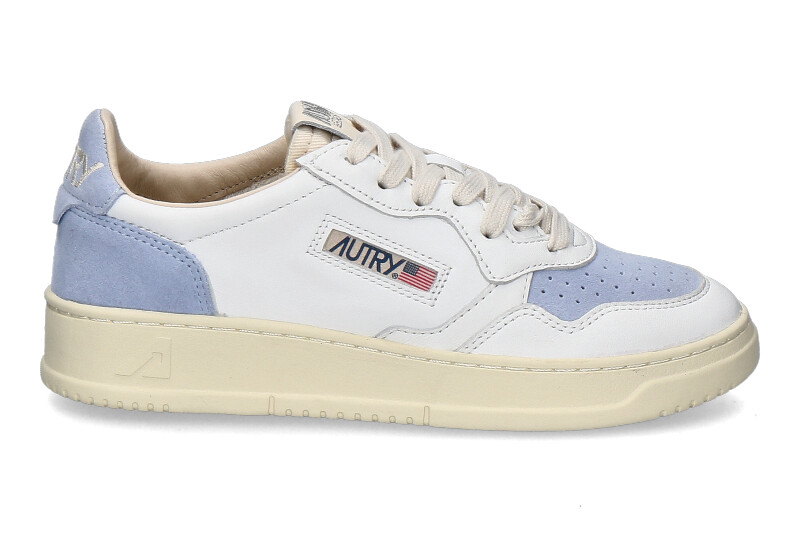 Autry Damen-Sneaker MEDALIST SUEDE/LEATHER SL32- white/light blue