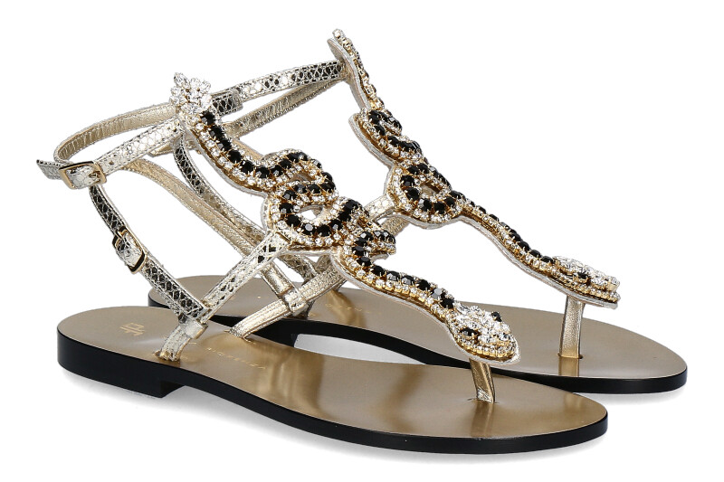 Paola Fiorenza sandals DRAGEE ORO PIETRE