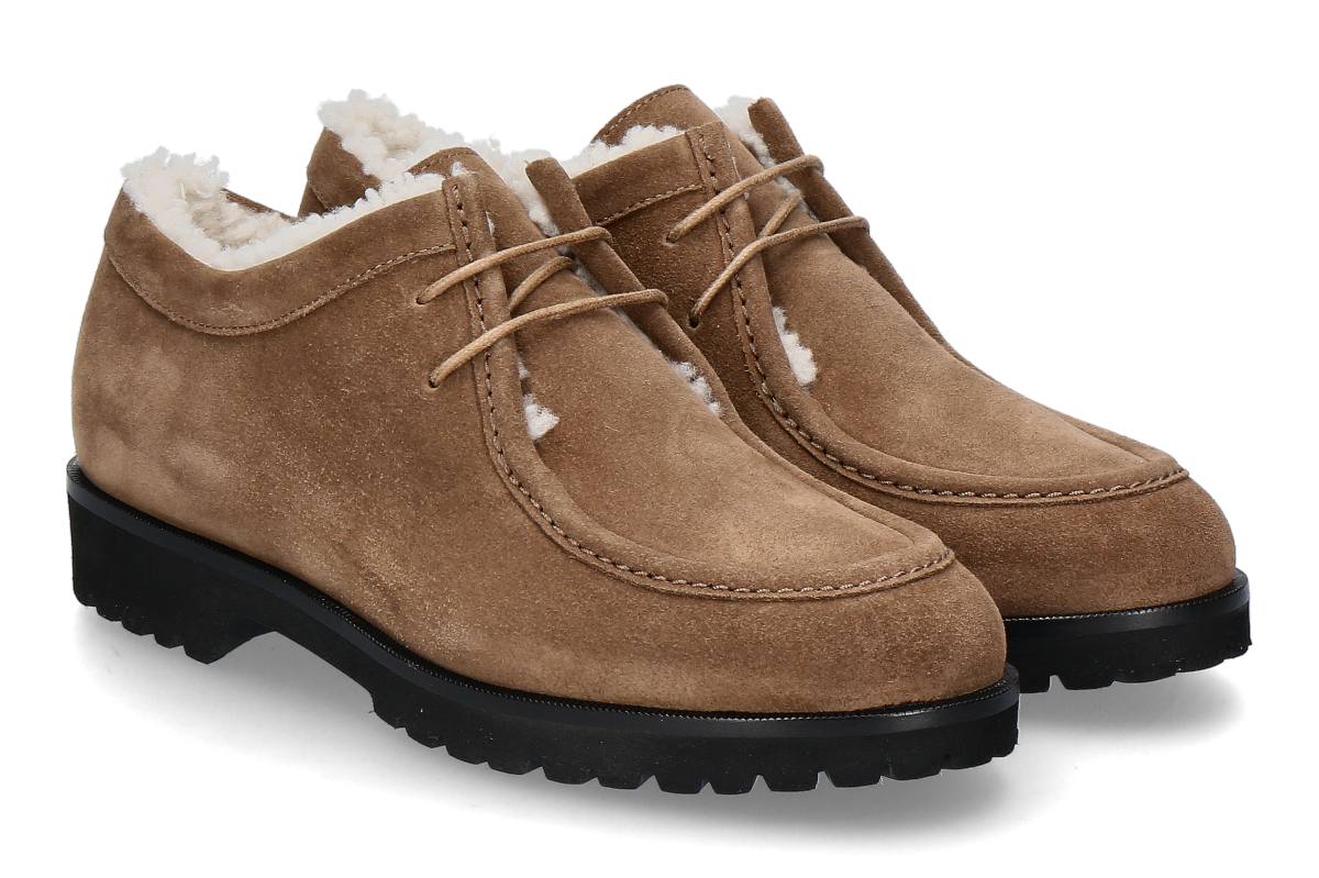 Unützer Schnürschuh gefüttert VELOURS 56- taupe