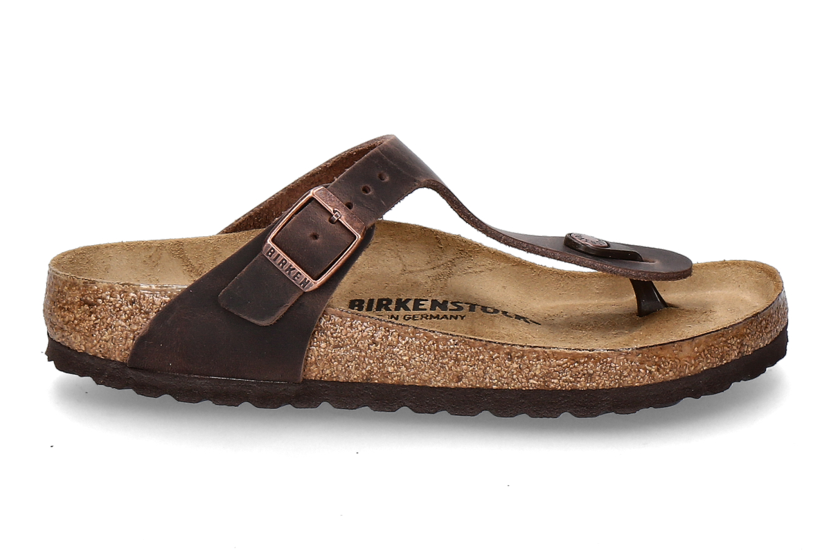 Birkenstock mules SCHMAL GIZEH Birko-Flor NUBUK MOCCA 