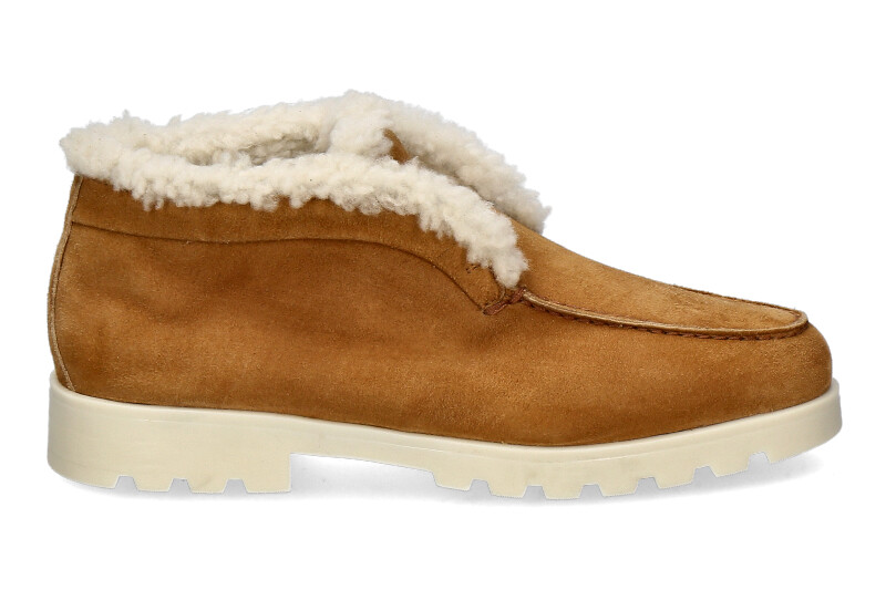 Santoni Desert boot lined LAMB VELOURS- braun