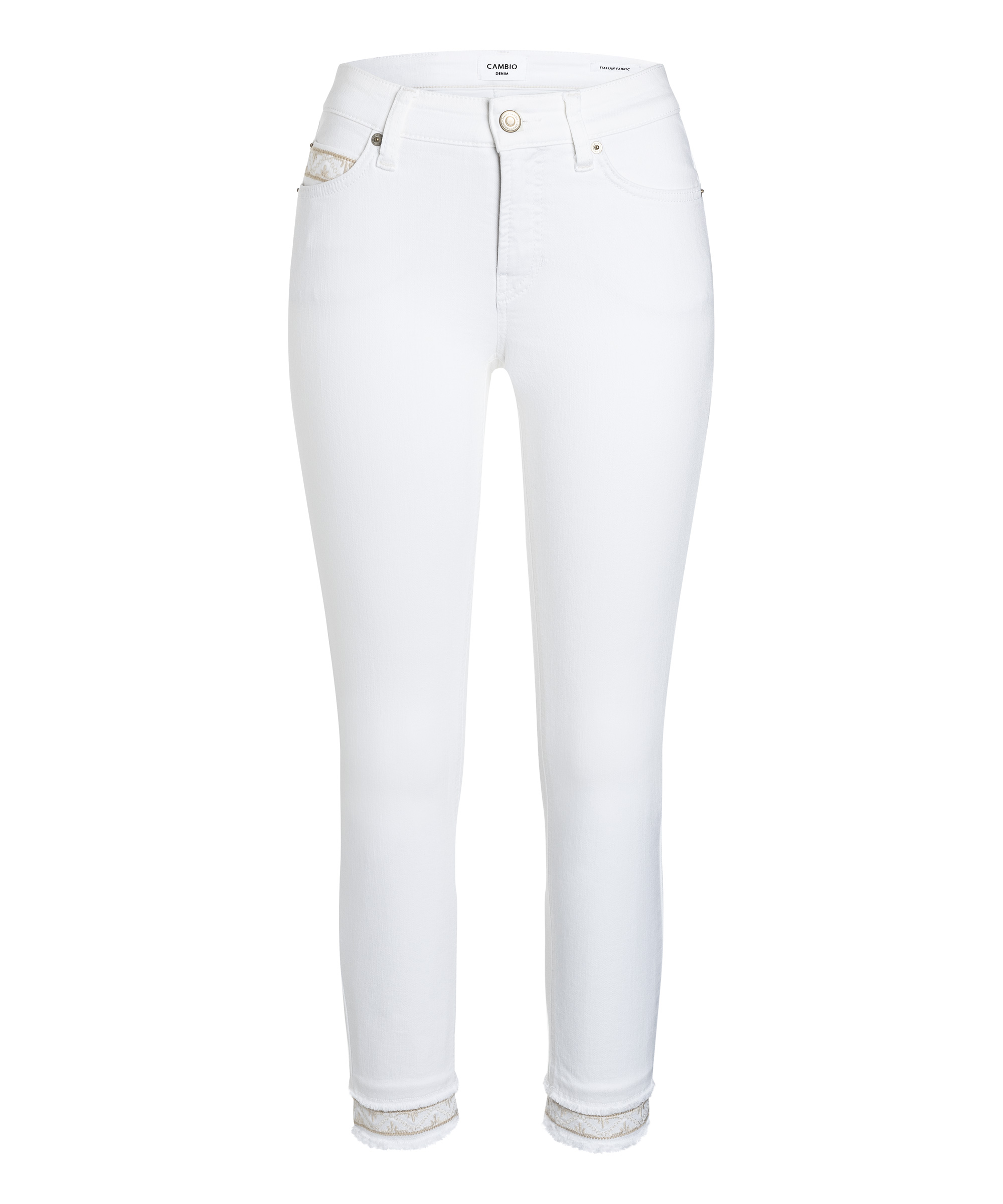 Cambio jeans Tess straight short PURE WHITE