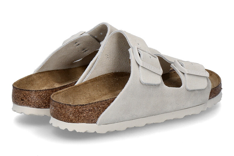 Birkenstock Pantolette ARIZONA BS VELOUR- modern suede antique white_271100060_2