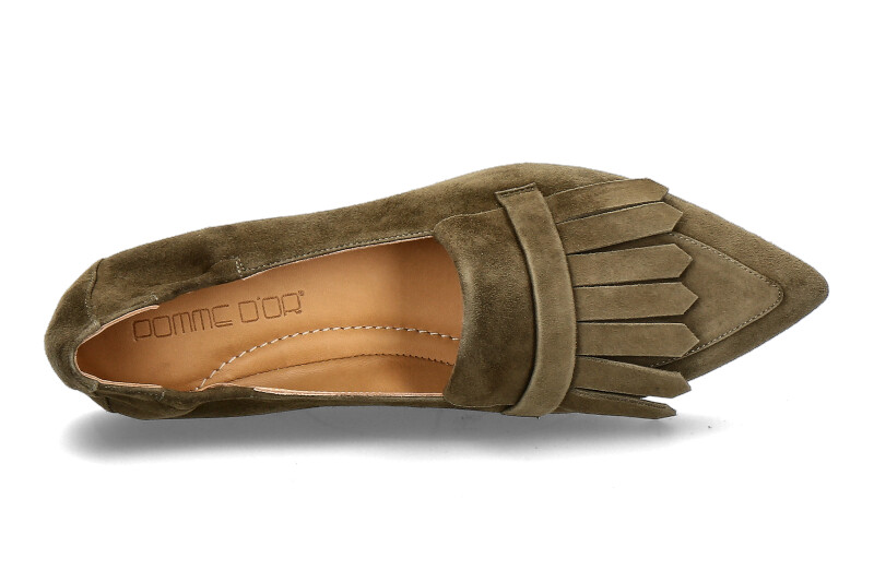 Pomme D'Or slipper GRACE CAMOSCIO MILITARY