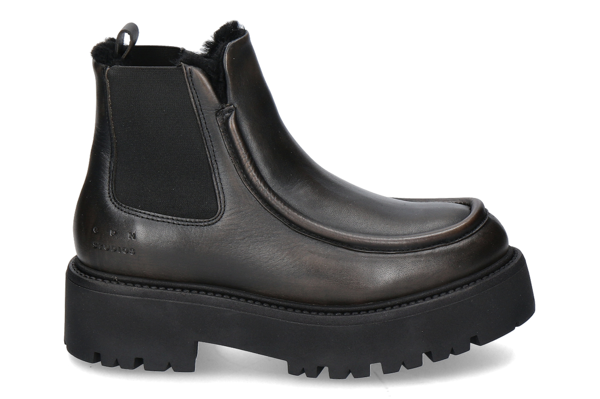 Copenhagen Studios Damen- Chelsea Boots gefüttert CPH725- black/ schwarz 