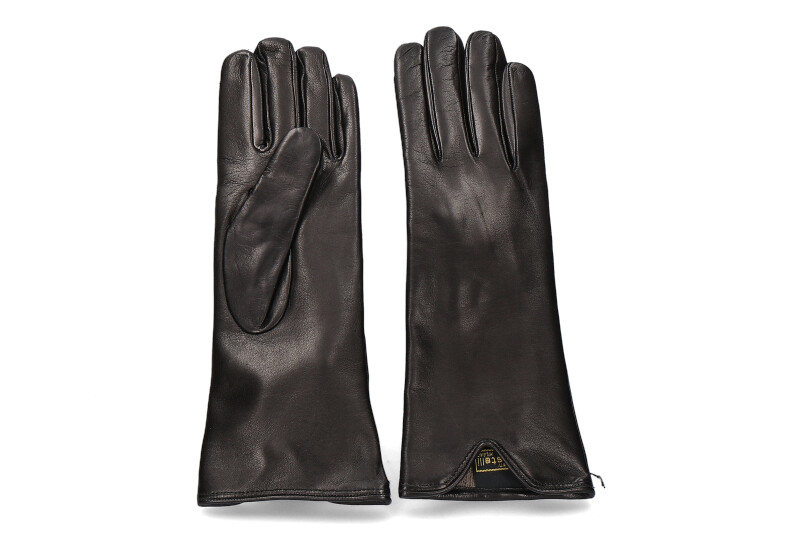 Restelli leather gloves NERO