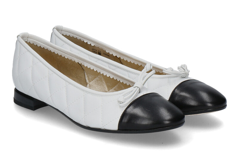 Brunate ballerina FLEX NAPPA NERO NAPPA BIANCO