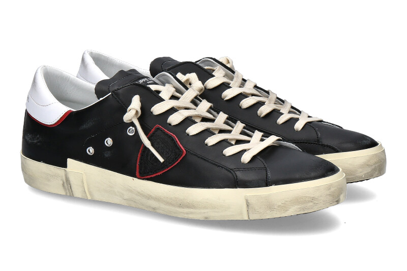 Philippe Model sneaker LOW MAN NOIR ROUGE