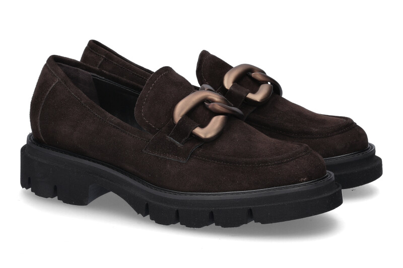 Luca Grossi loafer CAMOSCIO DARK BROWN