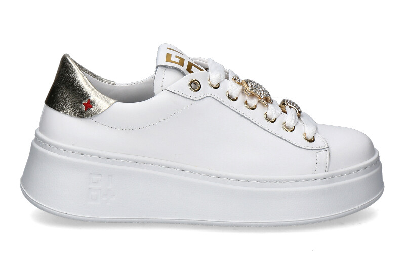 Gio+ women's sneaker PIA148A COMBI- weiss/ gold