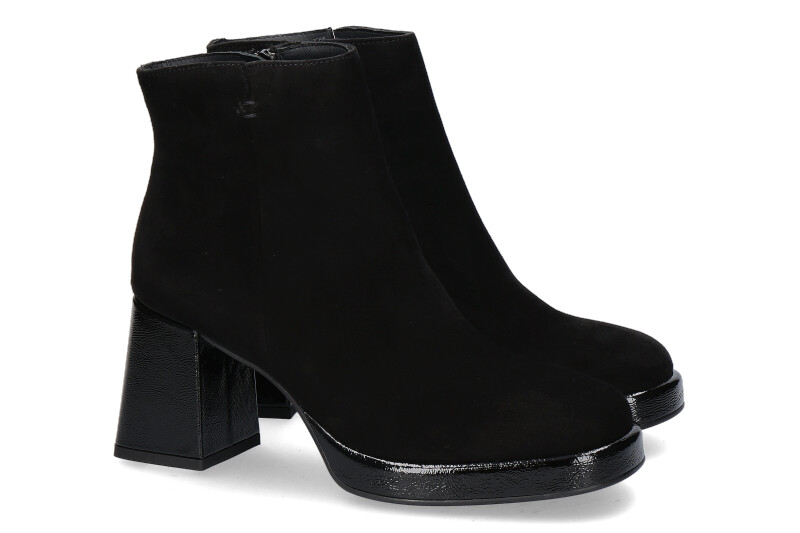 Paul Green ankle boots SAMTZIEGE KNAUTSCHLACK- schwarz