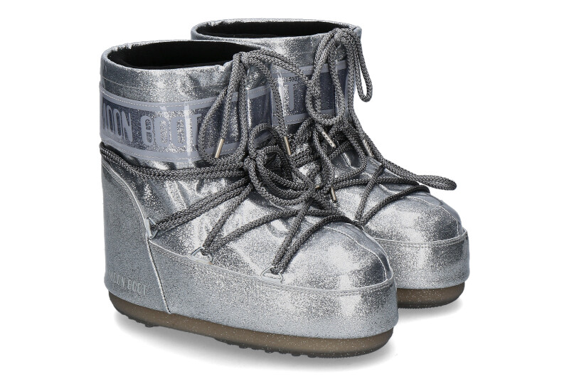 Moon Boot snow boot ICON LOW GLITTER- silver