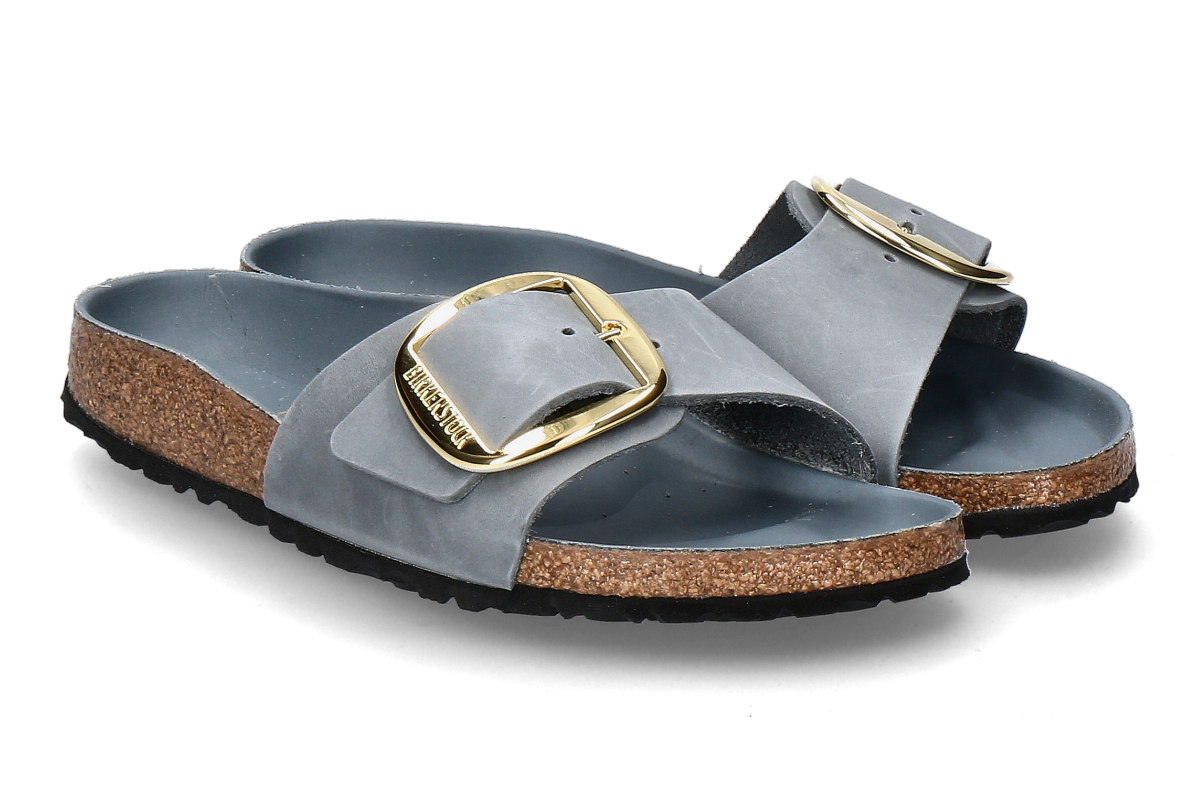 Birkenstock women's- mules MADRID NARROW BIG BUCKLE- basalt gray