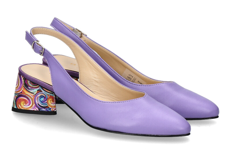 Brunate Slingpumps FLEX Nappaleder lavendel pop multi 