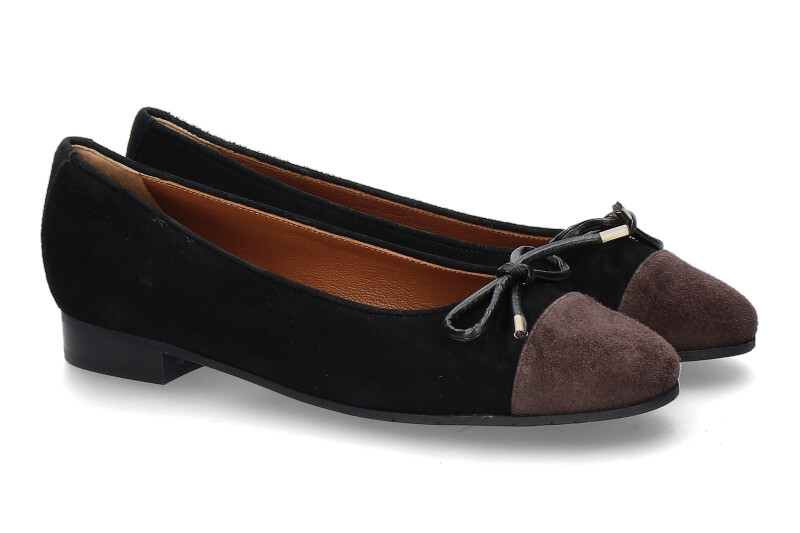 ScarpaRossa ballerina CAMOSCIO NERO T.MORO