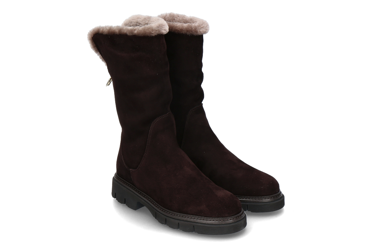 Luca Grossi Stiefelette gefüttert L648T CAMOSCIO- moro/ dunkelbraun