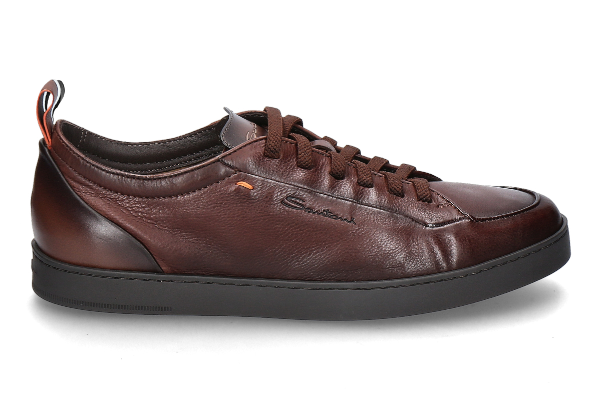 Santoni men's- sneaker MONTECARLO lined- dark brown