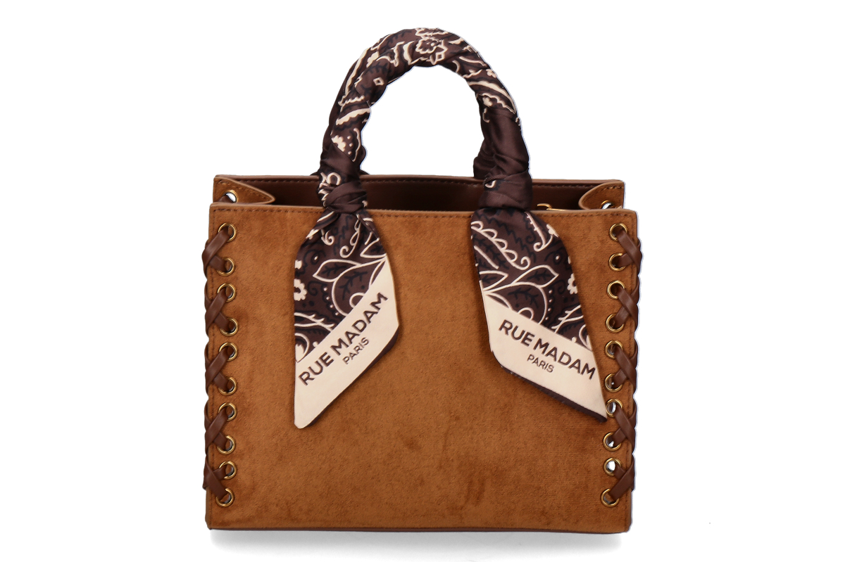 Rue Madam bag APACHE MINI TOTE SUEDE- brown/brown