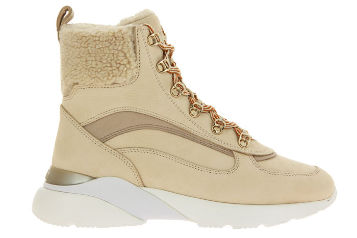 Hogan ankle boots lined ACTIVE ONE TRONCHETTO BEIGE