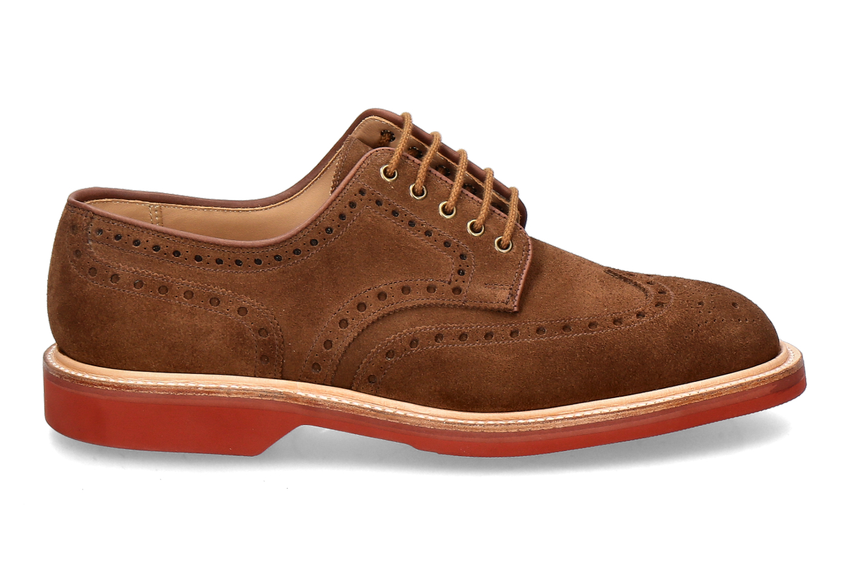 Crockett & Jones Schnürschuh CARDIGAN SUEDE- snuff/ mittelbraun