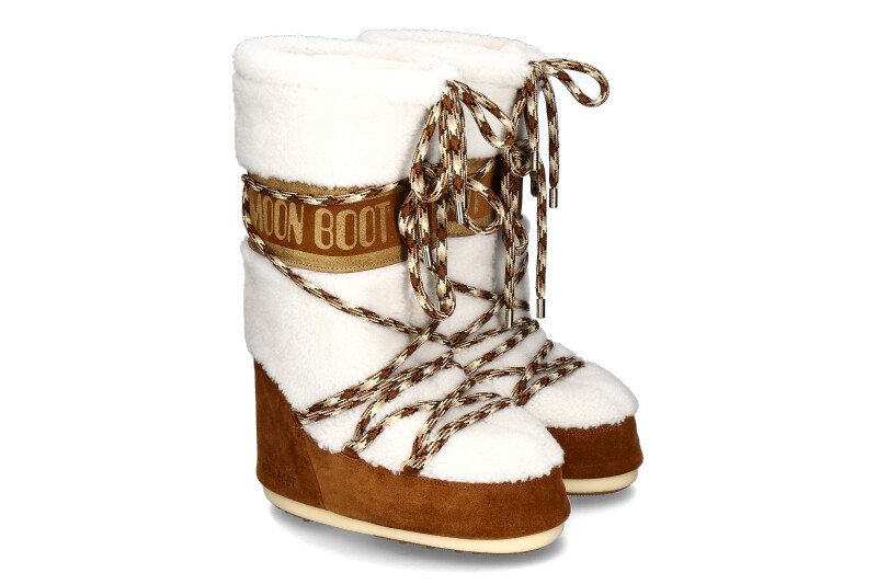 Moon Boot snow boot warm lining ICON SHEARLING WHISKY OFF WHITE