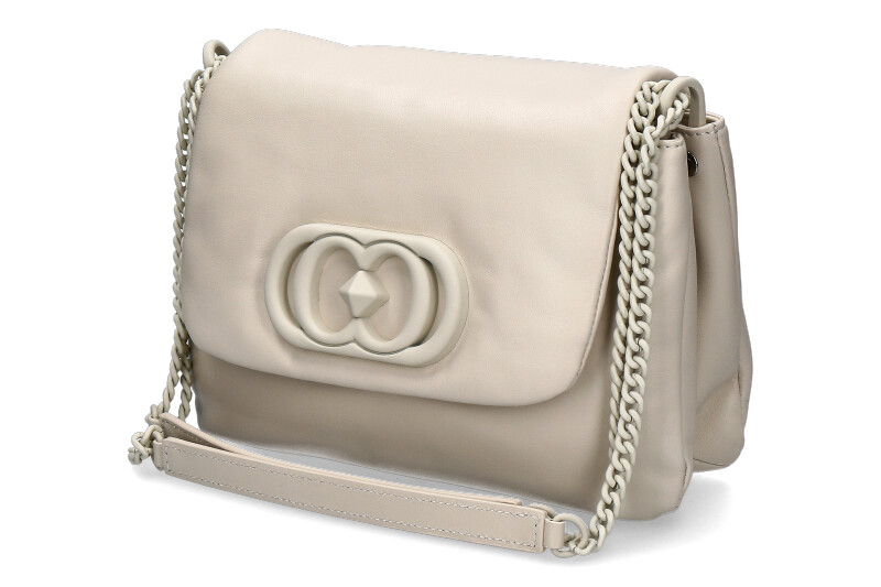 La Carrie shoulder bag DECCAN GISELLE LEATHER WHITE