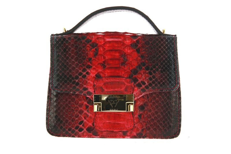 Ghibli shoulder bag PITONE ROSSO