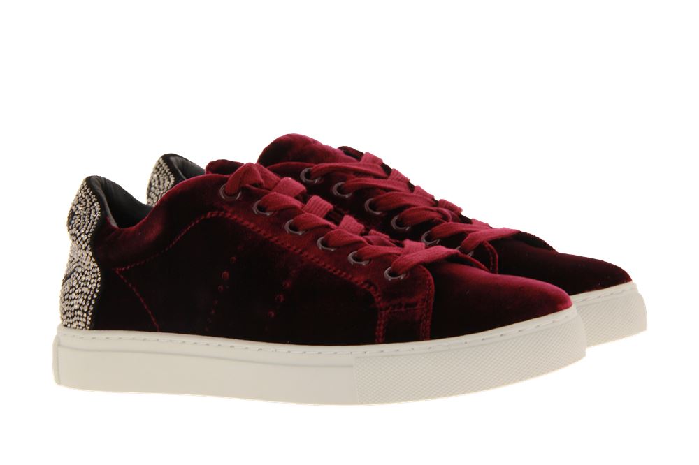 Lola Cruz sneaker SMILEY SAMT BURGUNDI