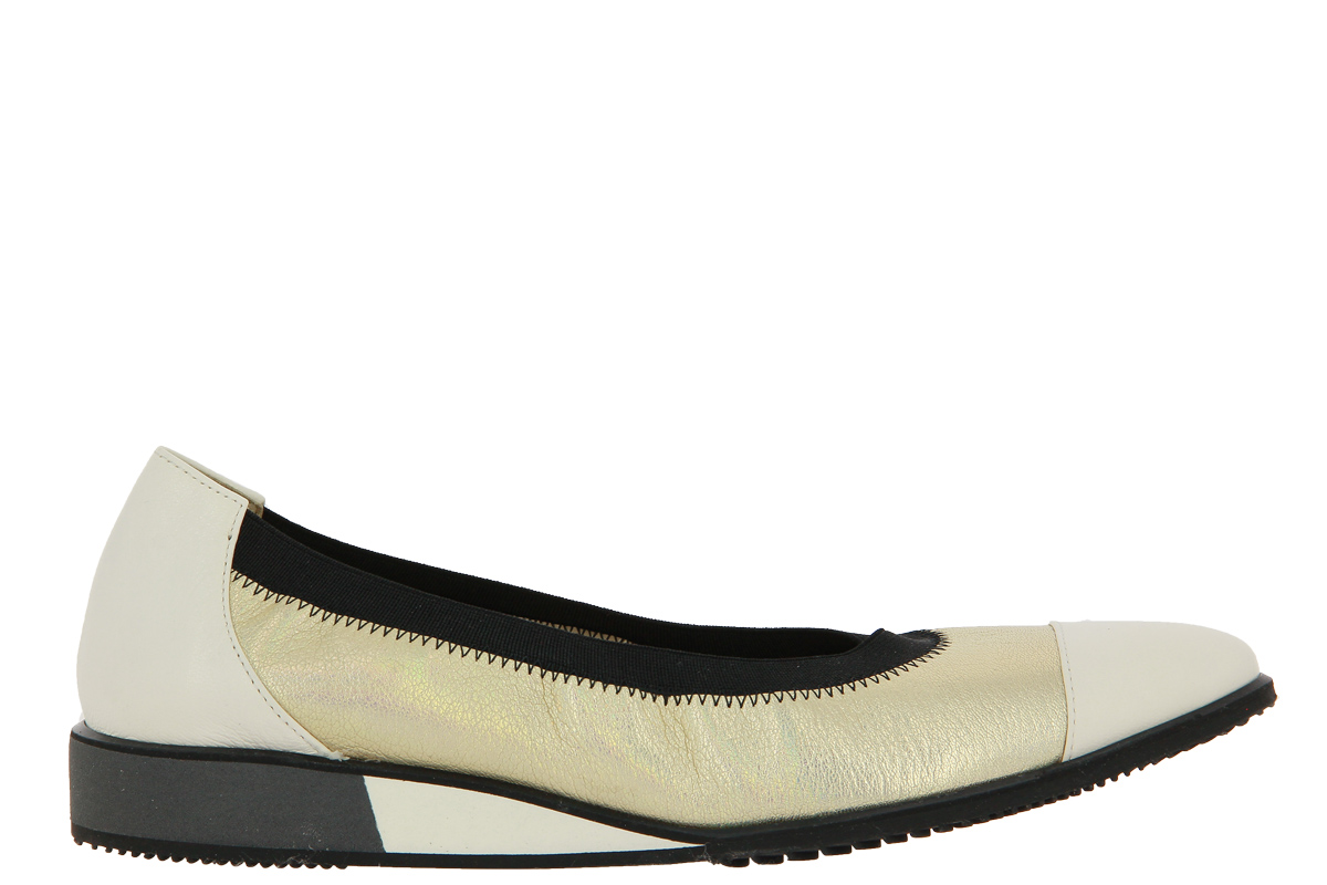 Brunate slipper MAYA BIANCO IRIDE GOLD