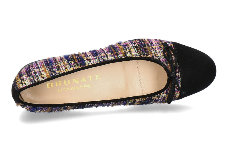 Brunate ballerina PIA CAMOSCIO/TALE- nero/multi