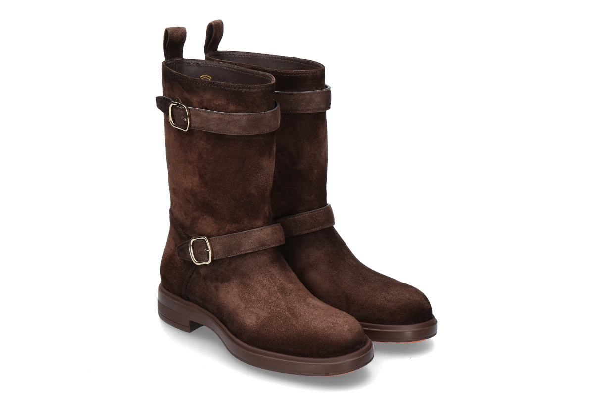Santoni women's- ankle boots EASY DB- dark brown