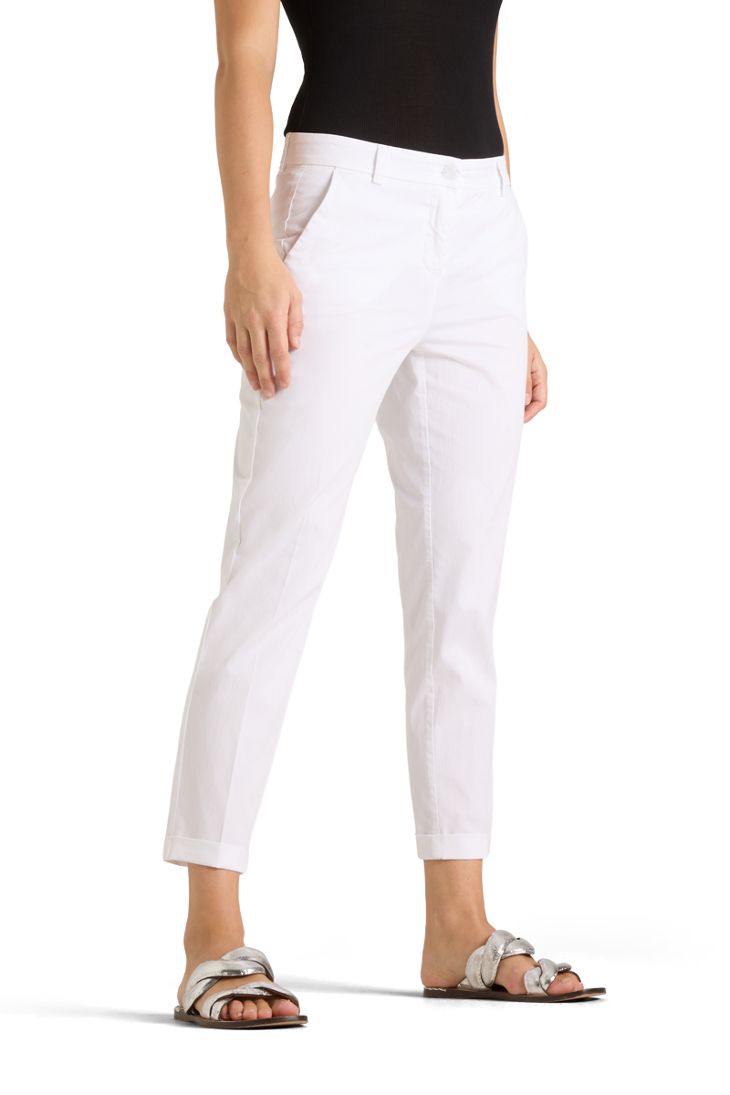 Cambio turn-up jeans KARINA- white