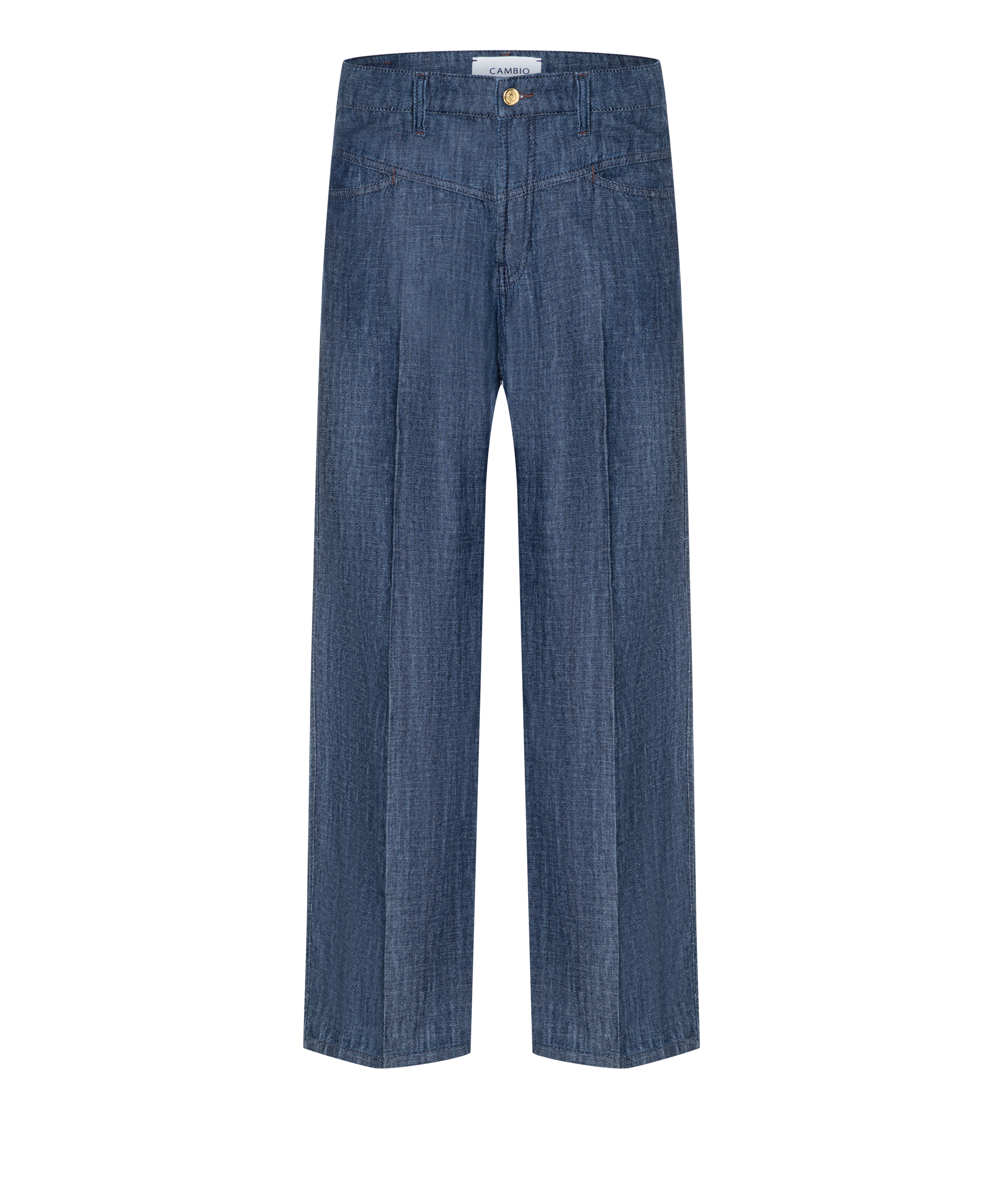 Cambio cropped textile pants AIMEE- blue/ eco rinsed