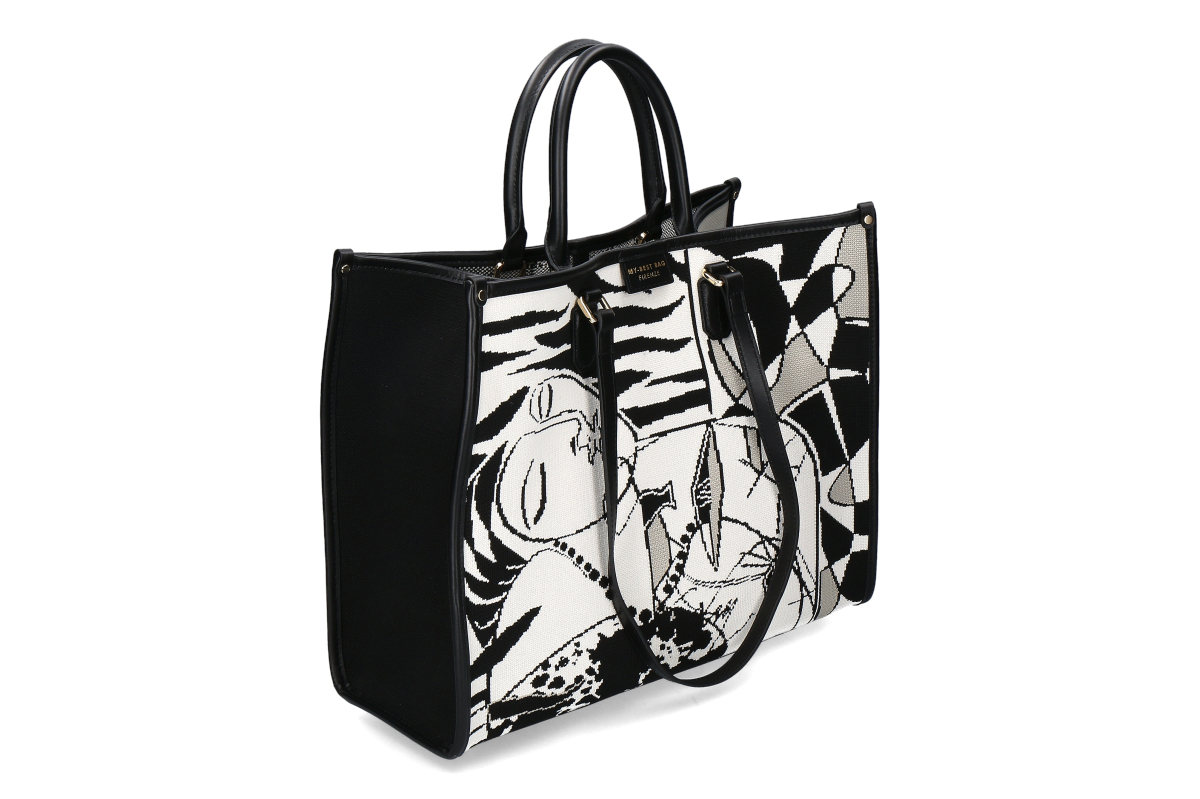  My-Best Bag Firenze bag ATENA HERBARIUM- black/ green/ thistle 