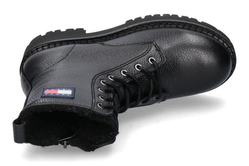 lined TUMBLED- lace-up boots URBAN schwarz Tommy Hilfiger