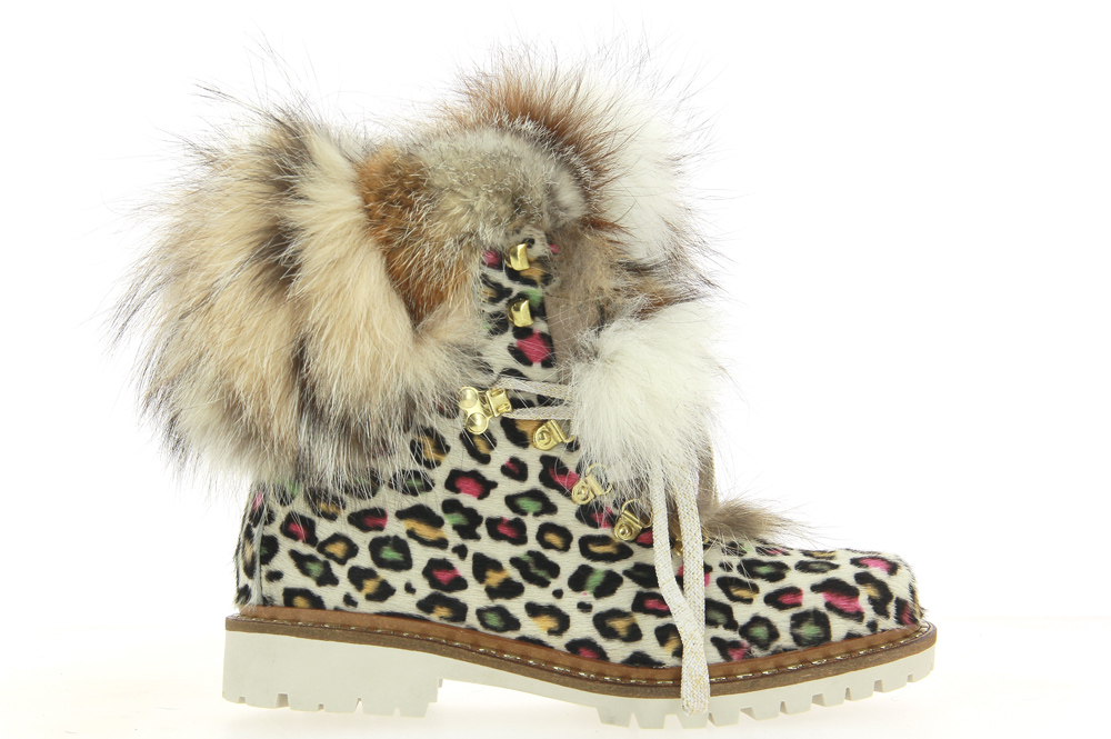 New Italia Shoes ankle boots lined LEOPARD LOOK