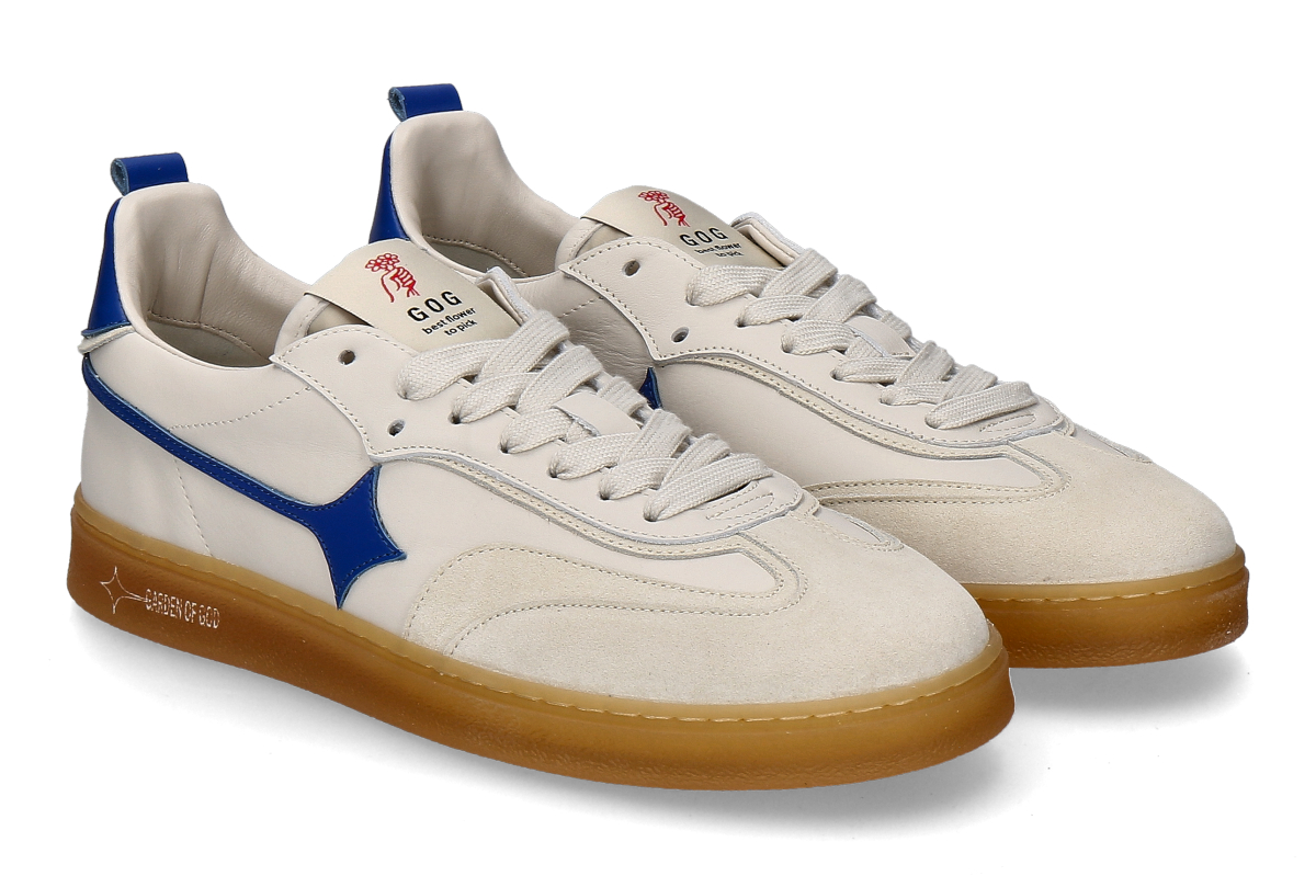 Garden of God men's- sneaker EARTH LEA- off-white/ cobalt-blue