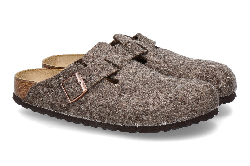  Birkenstock clogs BOSTON NARROW BS WOLLE- cocoa/braun 