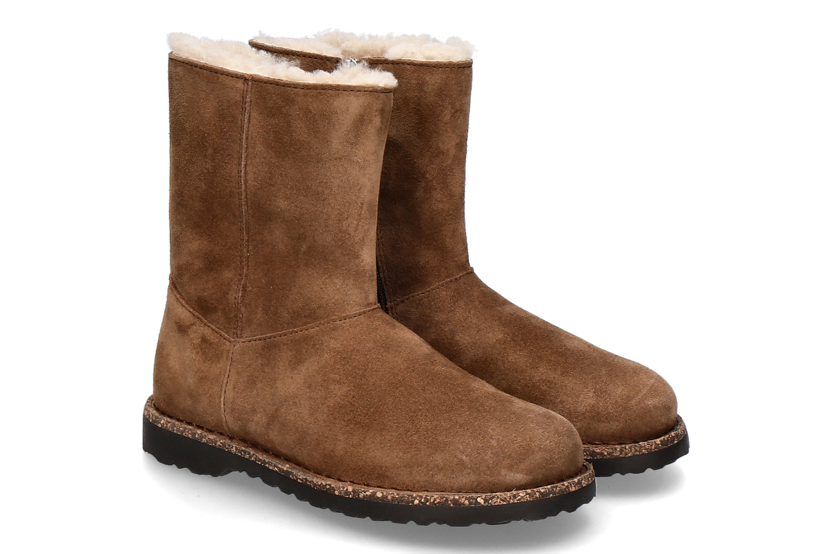 Birkenstock Damen Stiefelette gefüttert UPPSALA ZIP SHEARLING - braun/dark tea