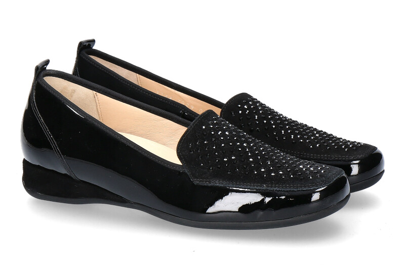 Hassia slipper PETRA ANILLACK LEATHER BLACK