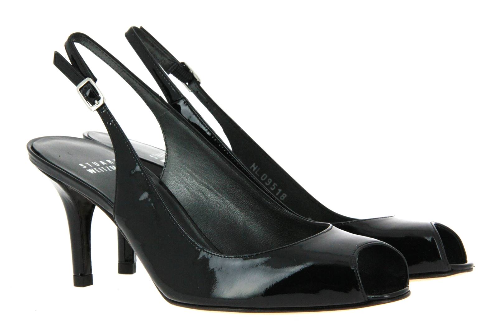 Stuart Weitzman sandal SLINKY BLACK PATENT