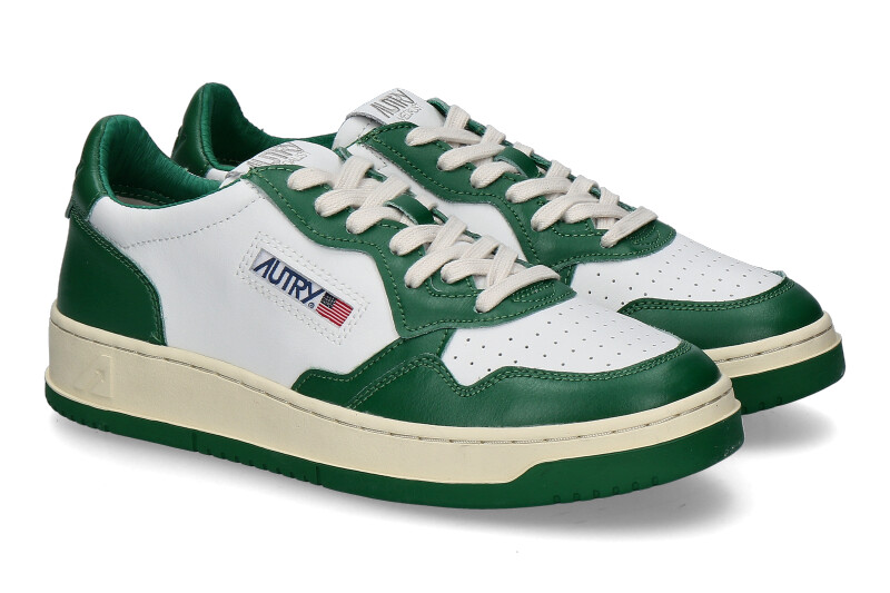 Autry sneaker LOW MAN LEATHER WHITE GREEN