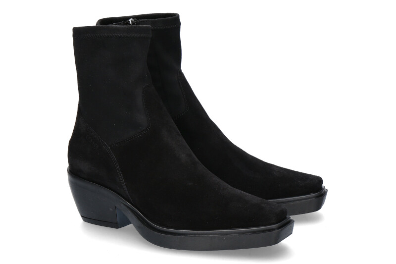 Copenhagen Studio Cowboy ankle boots CPH235 STRECH SUEDE-black