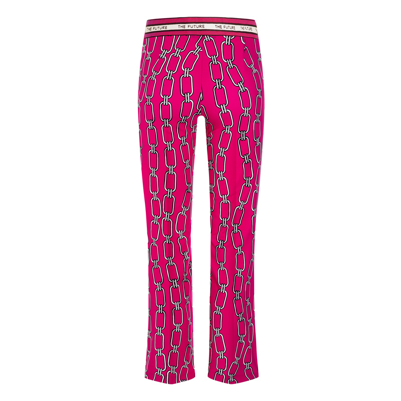 Cambio trousers FAITH CHAIN PRINT PINK