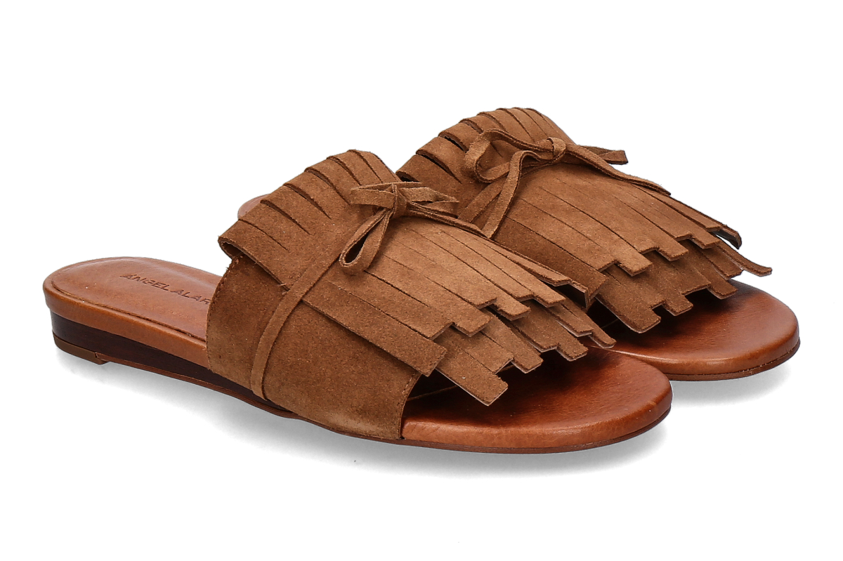 Angel Alarcon mules LAURA- cognac/ medium brown