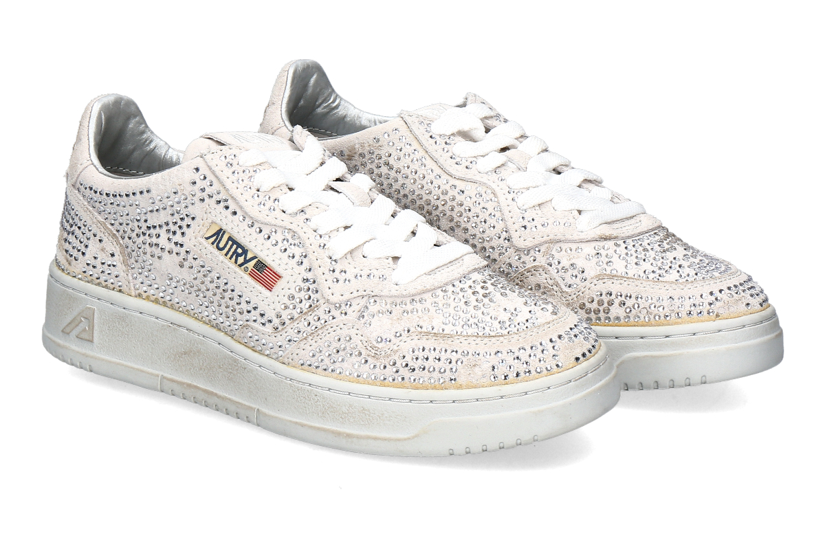 Autry Women's Sneaker MEDALIST LOW STRASS - white