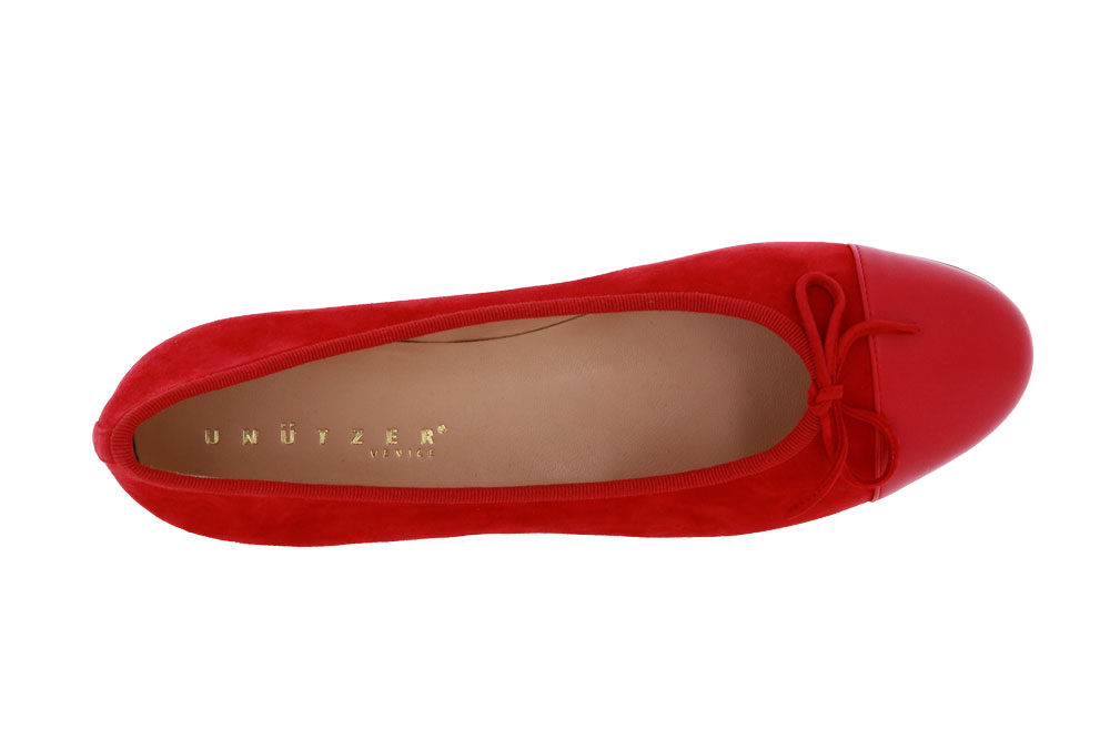 Unützer ballerina CAMOSCIO DONNA PELLE ROSSO