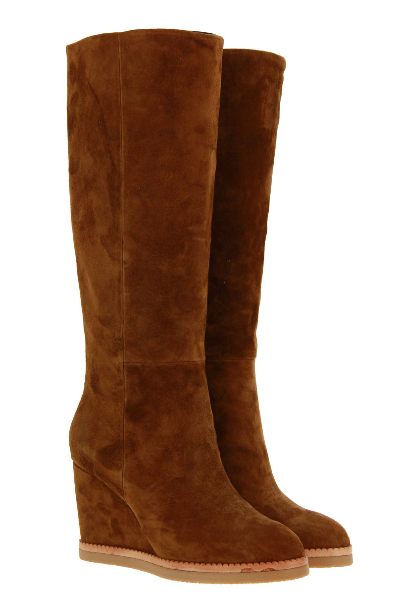 Lola Cruz wedge boots CUERO TAN